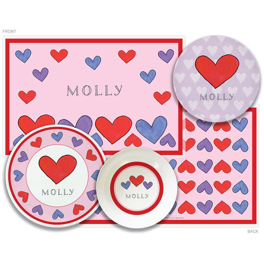 Happy Hearts 4-Piece Dinnerware Set